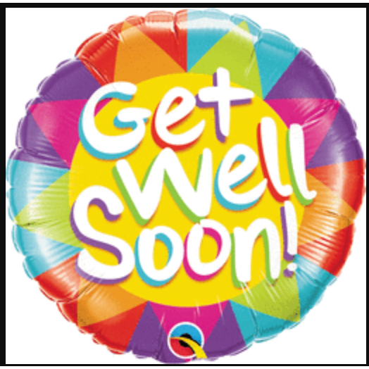 18" Get Will Soon colorful Balloon