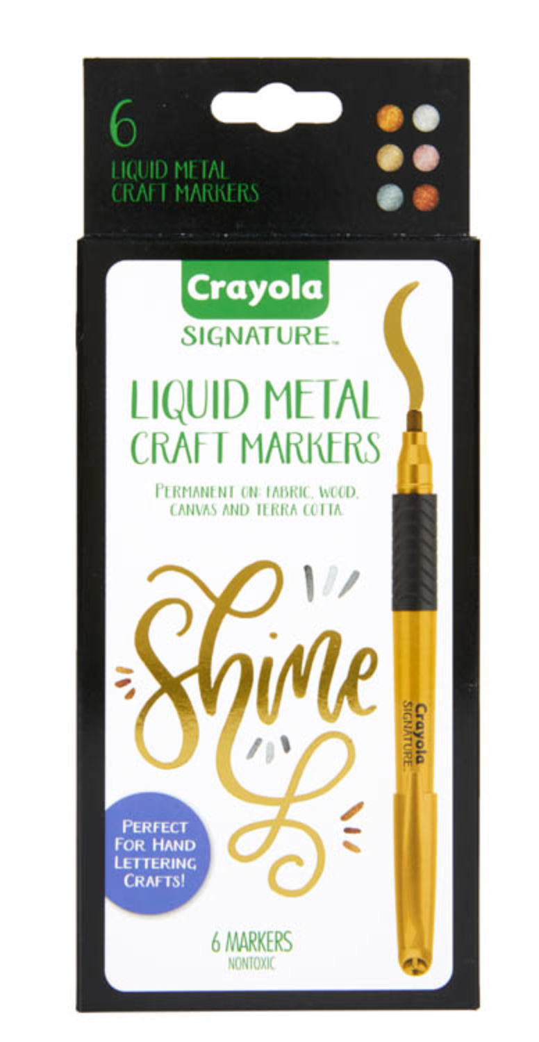 Crayola Signature Liquid Metal Craft Markers (6 count)