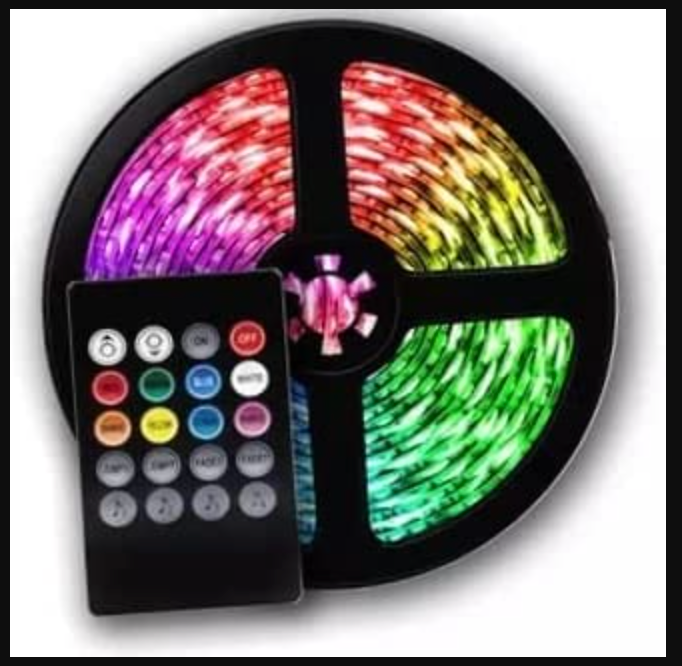 LAX USB LED Light Strip with Remote, RGB DIY Colors TV LED for Gaming Lights, Ambient Lighting Kit