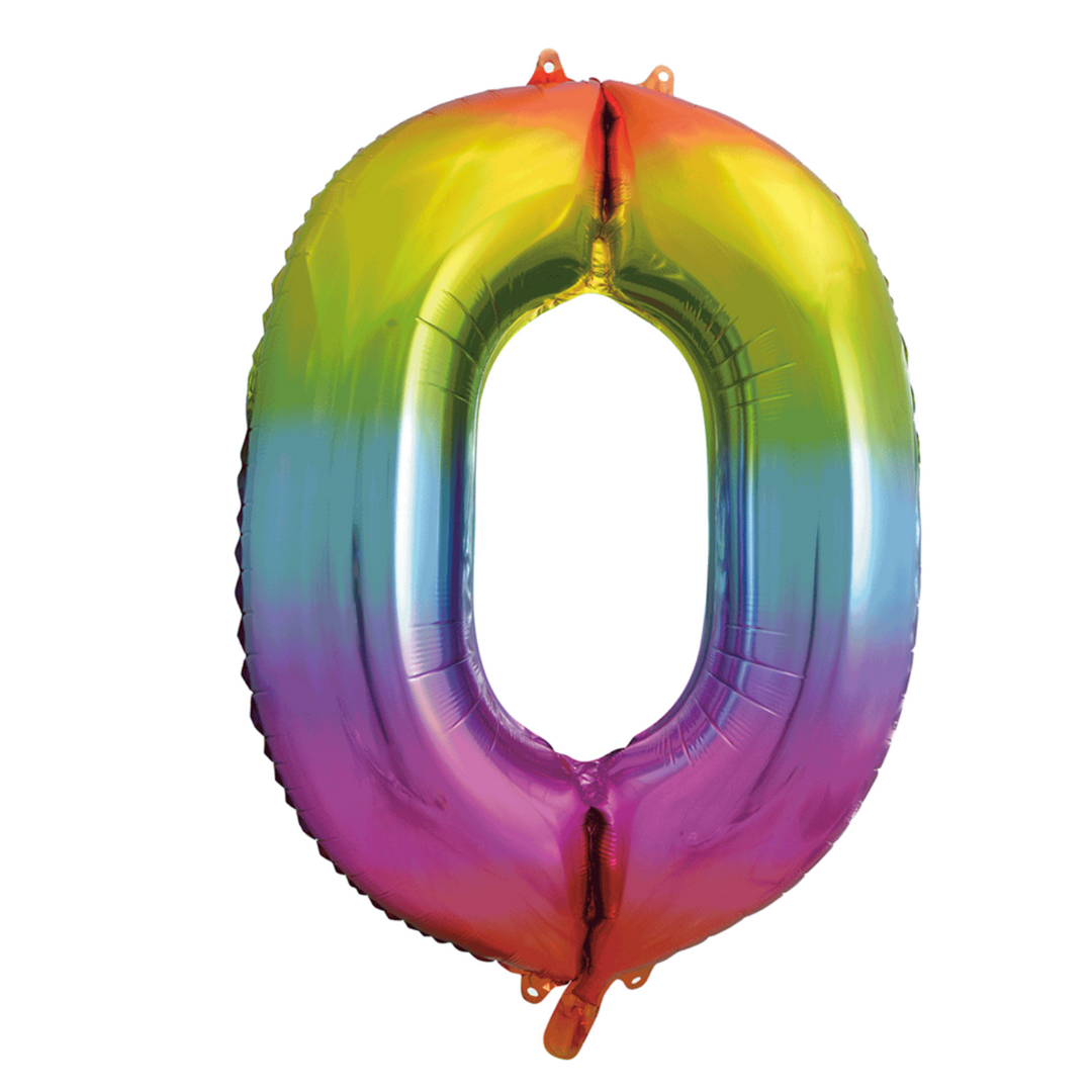 Number Balloons  34"- Rainbow