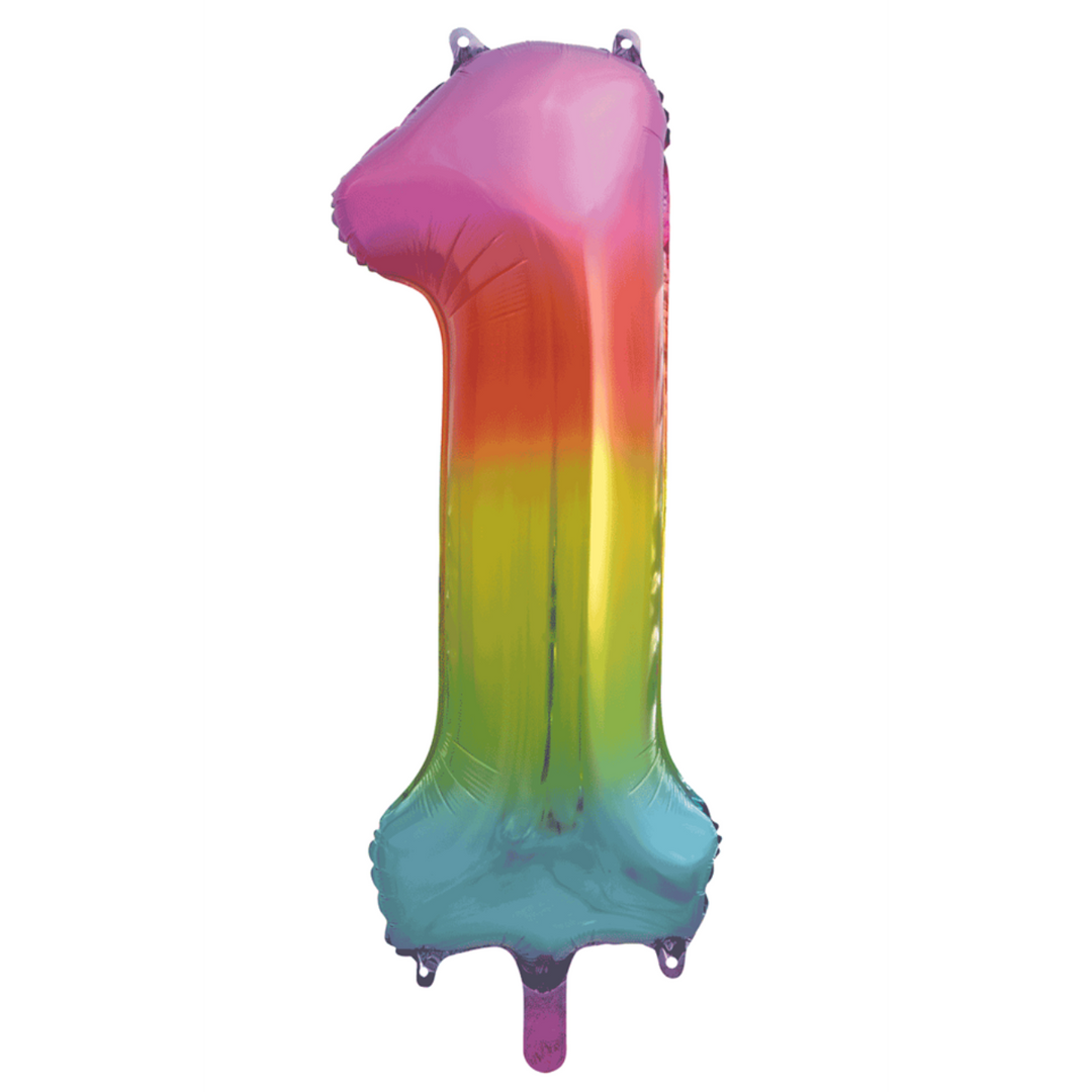 Number Balloons  34"- Rainbow