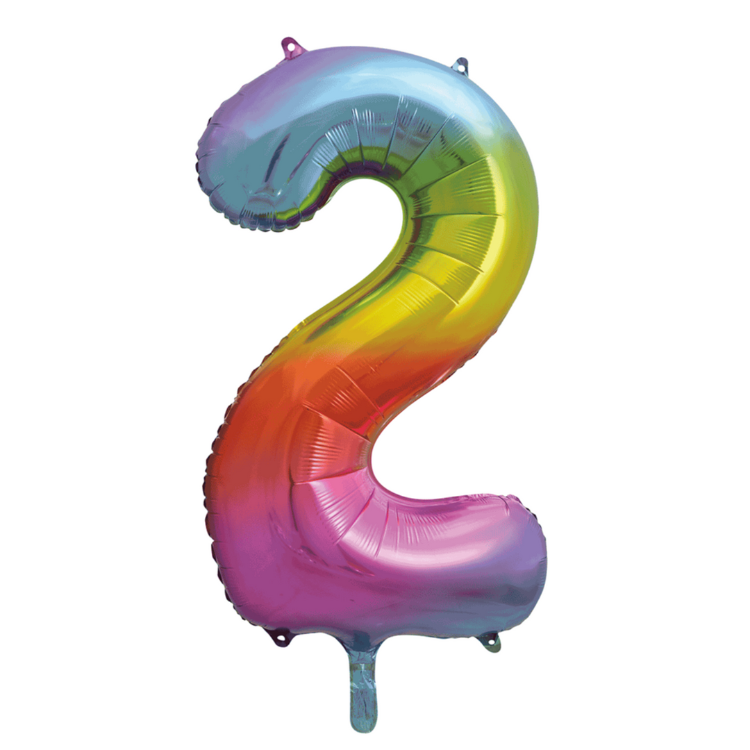 Number Balloons  34"- Rainbow