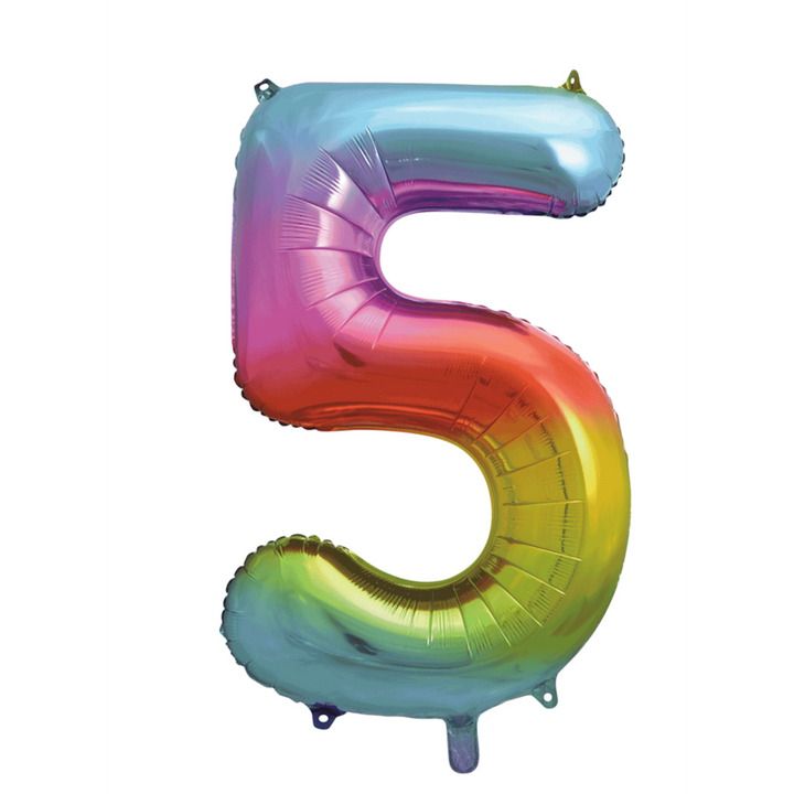 Number Balloons  34"- Rainbow