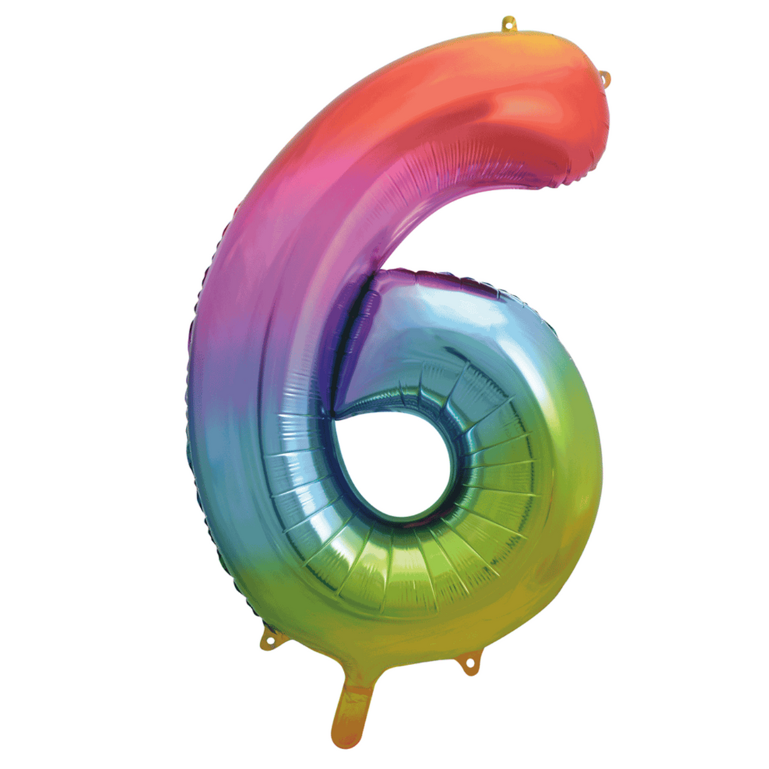 Number Balloons  34"- Rainbow