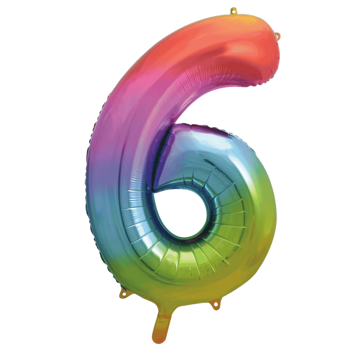Number Balloons  34"- Rainbow