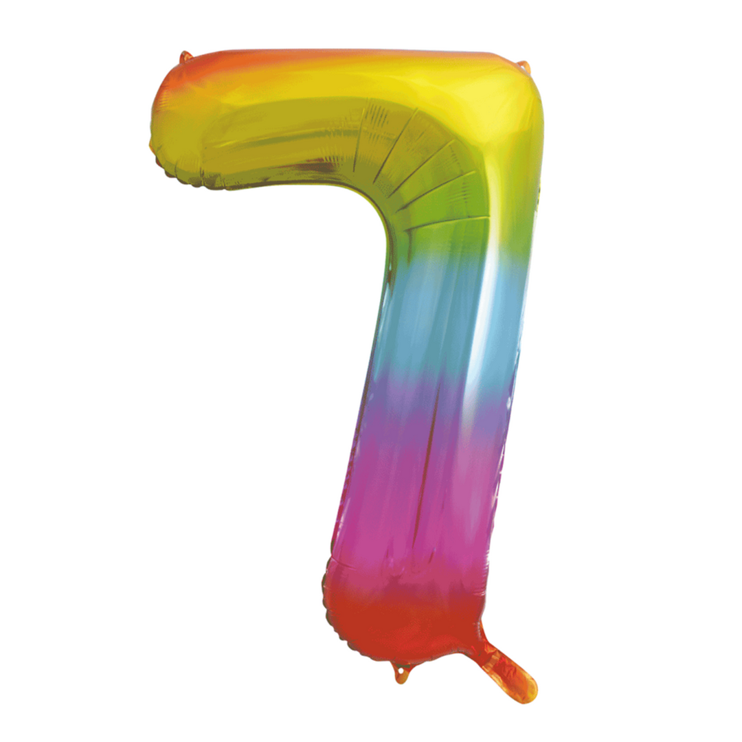 Number Balloons  34"- Rainbow