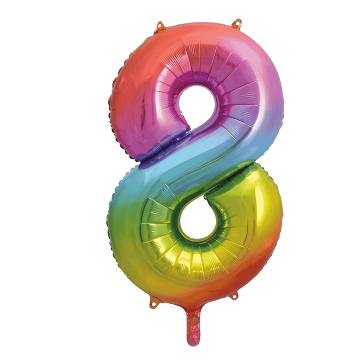Number Balloons  34"- Rainbow