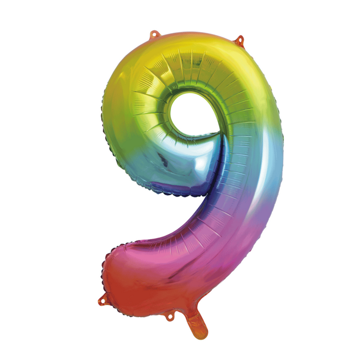 Number Balloons  34"- Rainbow