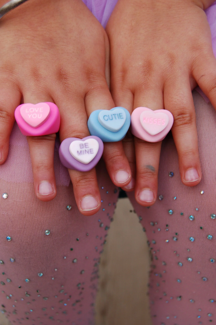 Candy Heart Rings - Assortment- one per order