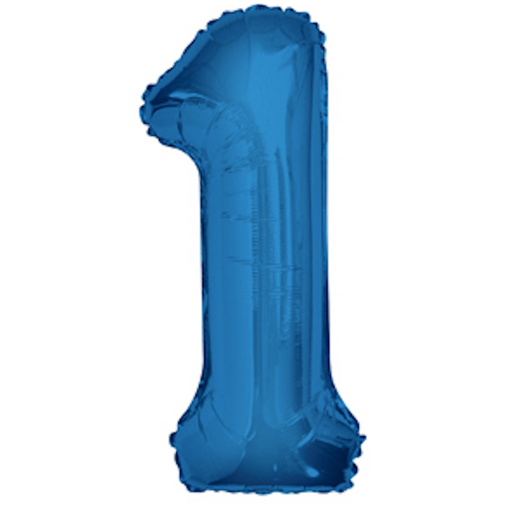 Number Balloons 34"- Blue