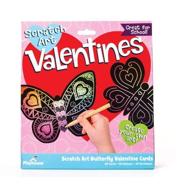 Butterfly Scratch Art Valentine Cards Set
