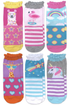 Jefferies Unicorn, Llama, Giraffe, Flamingo Pattern Crew Socks (6 Pair Pack)