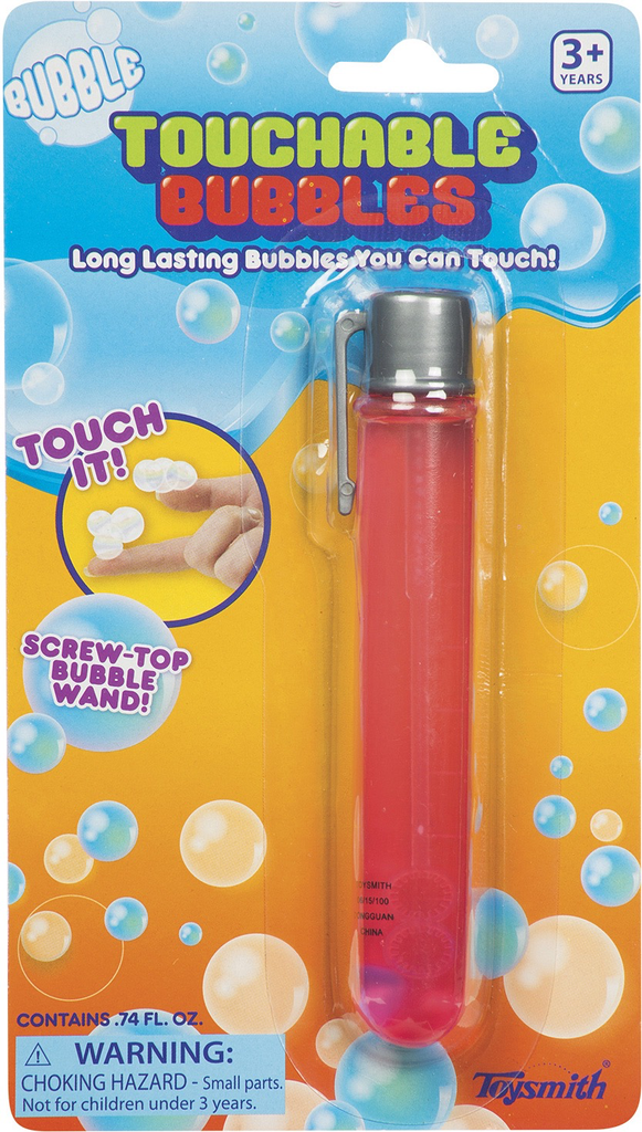 Toysmith Touchable Bubbles Assorted  tube colors 1 Random
