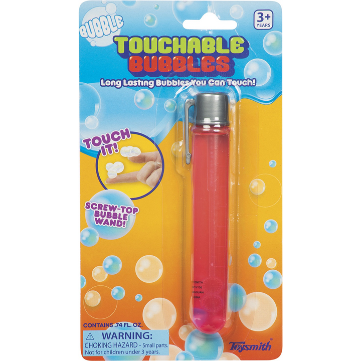 Toysmith Touchable Bubbles Assorted  tube colors 1 Random