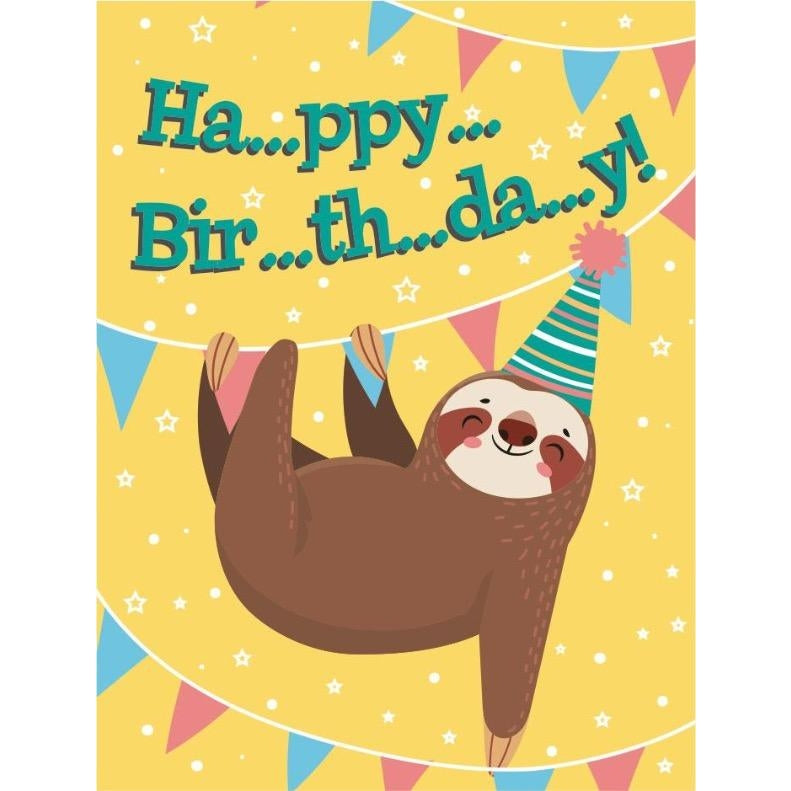 Birthday Sloth Gift Enclosure