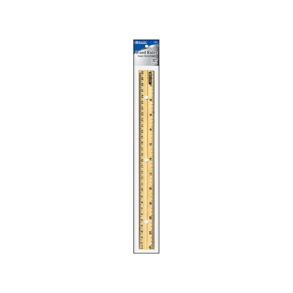 Bazic 12” Wooden Ruler