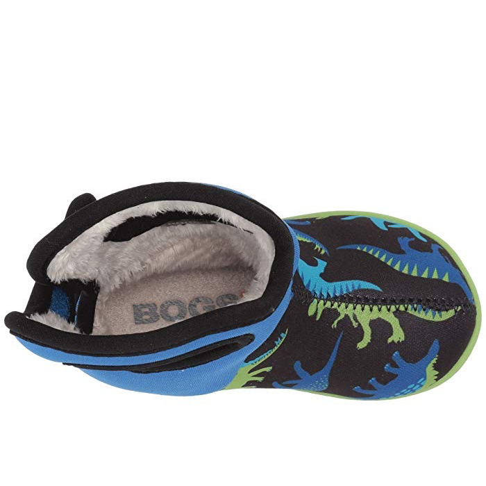 Bogs Boys’ Baby Bogs Dino Waterproof Boots w/ Handles  (Toddler)
