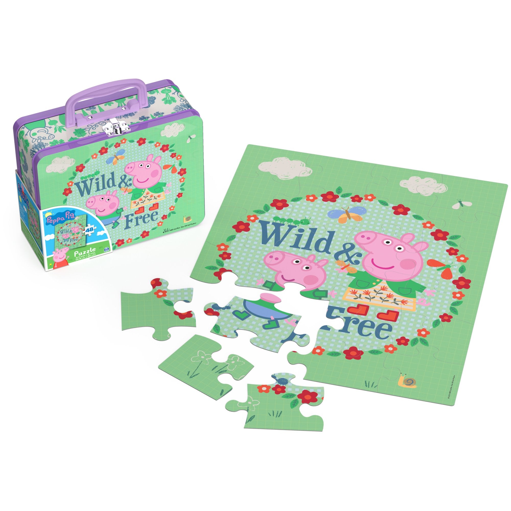 Peppa Pig Wild & Free 48 Piece Puzzle in Tin Lunch Box