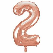 Number Balloons  34"- Rose Gold