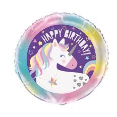 Unicorn Balloon 18" Round