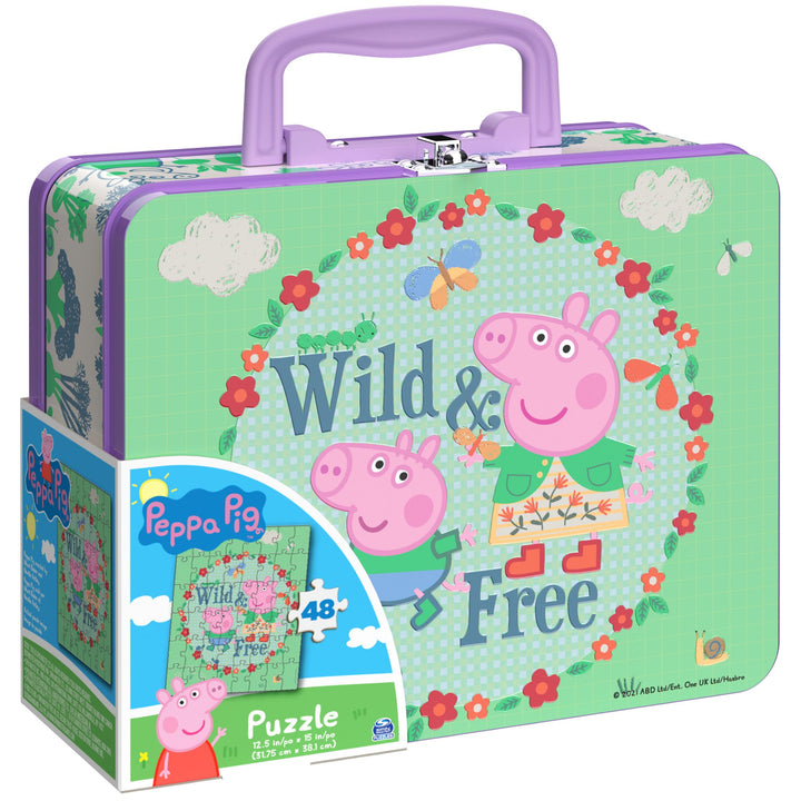 Peppa Pig Wild & Free 48 Piece Puzzle in Tin Lunch Box