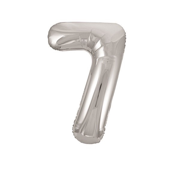 Number Balloons  34"- Silver