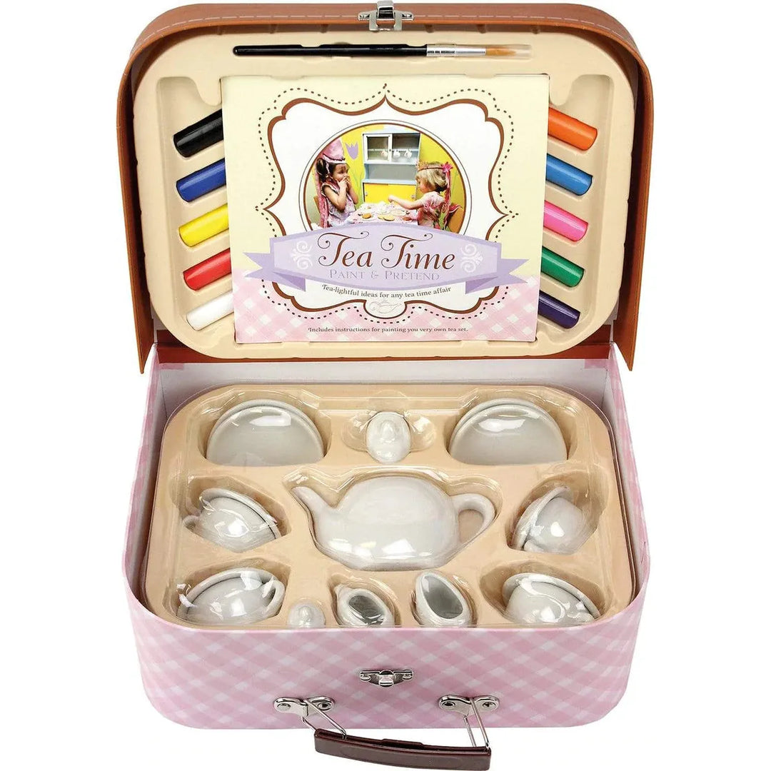 Spicebox Suitcase Tea Time Paint & Pretend Kit