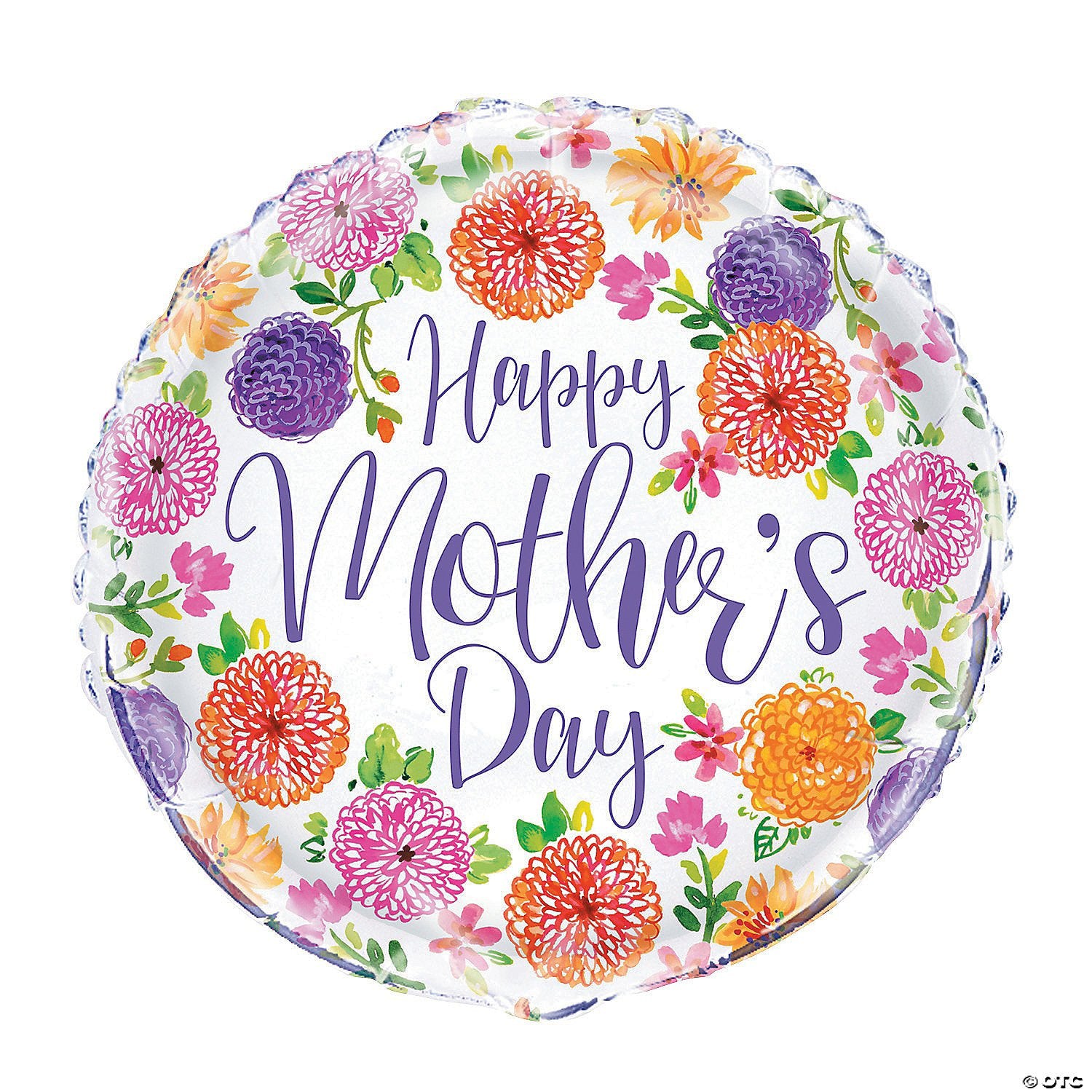 Unique Painted Spring Floral Mother's Day 18" Mylar Balloon