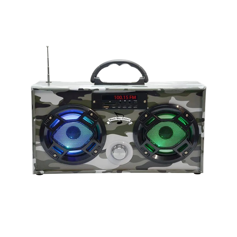 Boom box- Retro. Camo green color. Great gift for boys and girls