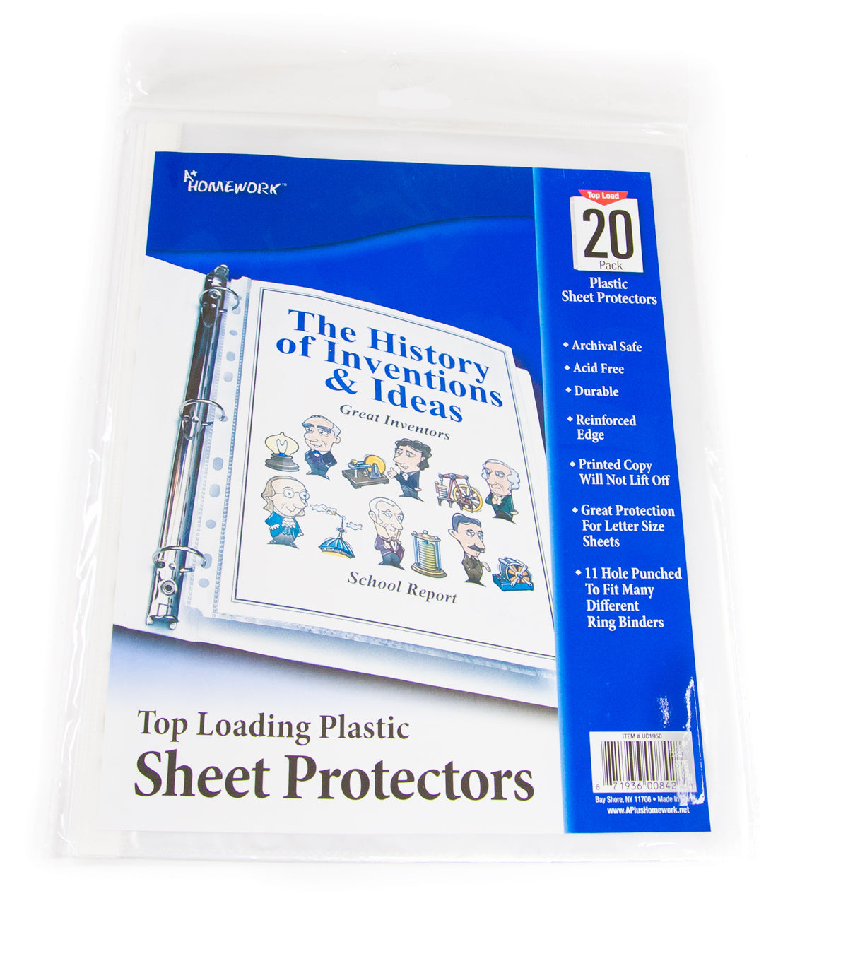 Clear Sheet Protectors- Top Loading 8.5" x 12"
